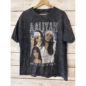 Aaliyah Shirt Mens L Princess of R&B Graphic Tee Music T-Shirt Singer Band